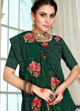 Green Colour Saree Looking So Pretty